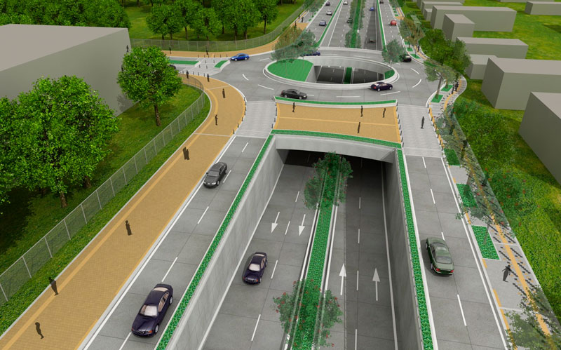 Imagen render de obra de ampliación de la vía, desde la Circunvalar hasta la Universidad del Atlántico