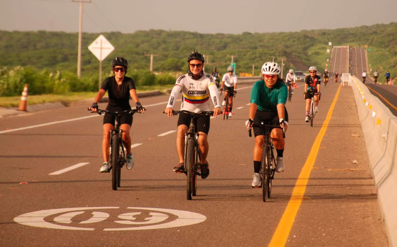 Fotografía de la ciclovía en la Circunvalar de La Prosperidad