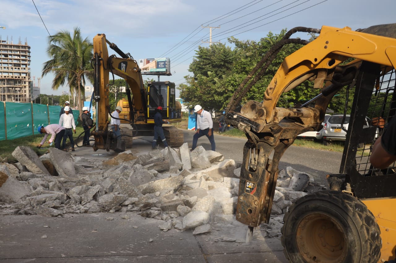 Atlantico Gran Via segundo cierre en la calzada norte