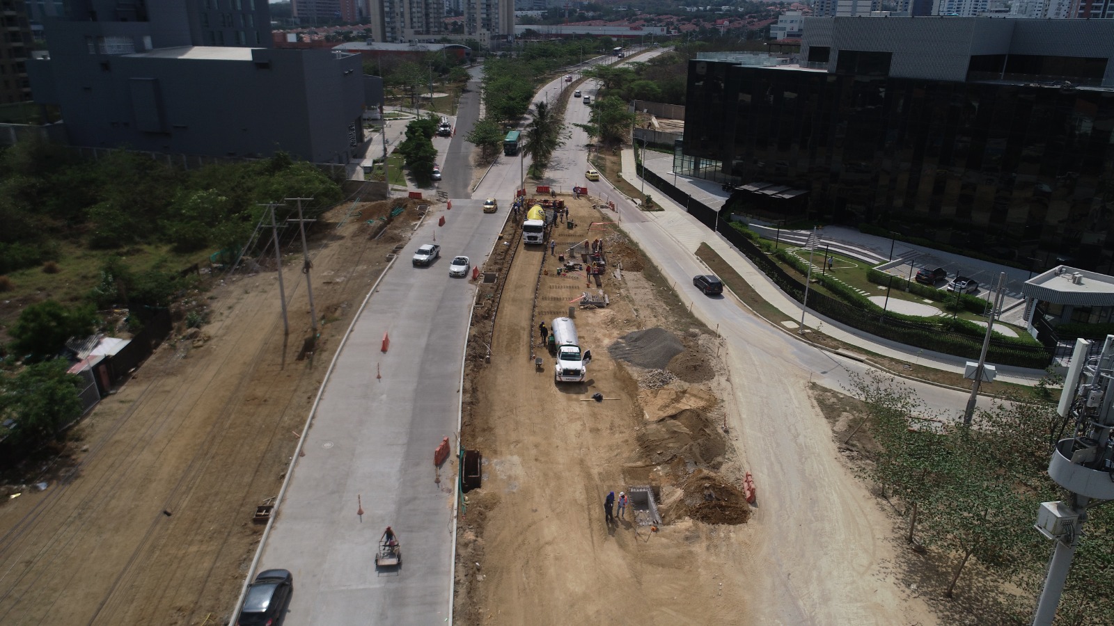 Atlantico En seis meses de ejecucion obras de la Gran Via avanzan sin descanso