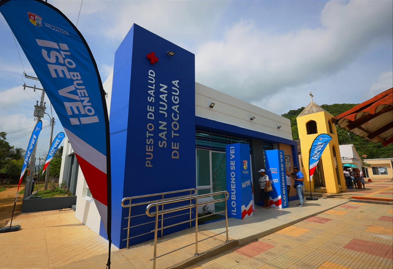 Estamos entregando a la comunidad de San Juan de Tocagua un puesto de salud dotado, con una mejor infraestructura, que va a garantizar una salud digna y de calidad Atlantico San Juan de Tocagua 33 puestos de salud renovados