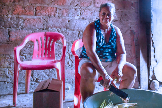 Jaira Jiménez Salas, una humilde mujer habitante del barrio El Carmen de Campo de la Cruz, Sur del Atlántico