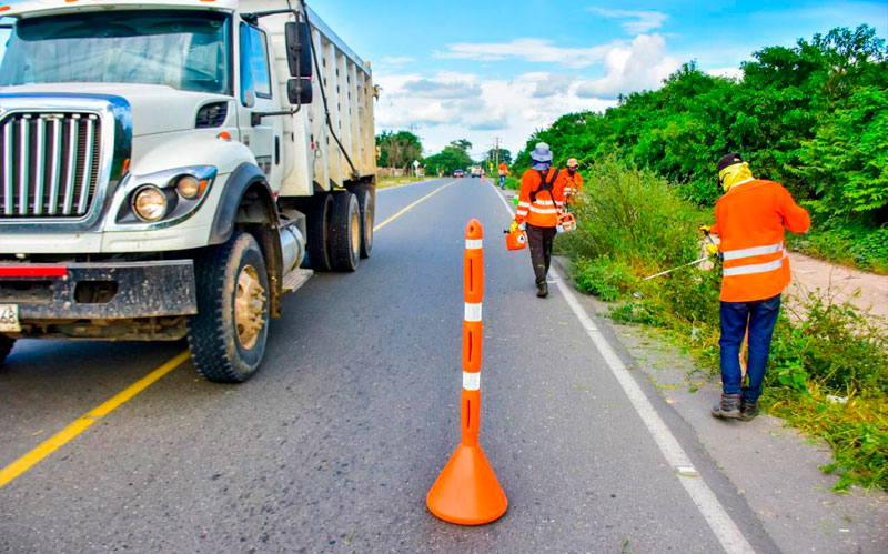 Avanzan trabajos de poda y limpieza en los corredores viales del Atlántico